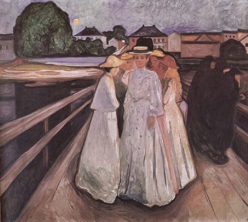 Edvard Munch Girl on the bridge